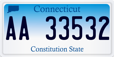CT license plate AA33532