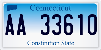 CT license plate AA33610