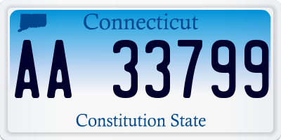 CT license plate AA33799