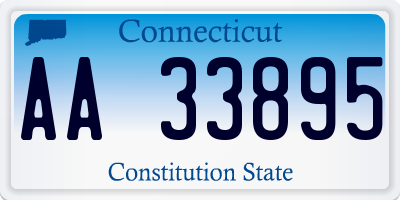 CT license plate AA33895