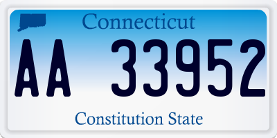CT license plate AA33952