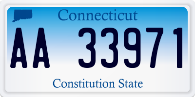 CT license plate AA33971