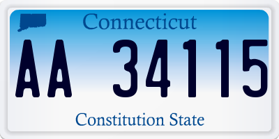 CT license plate AA34115
