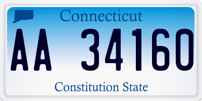 CT license plate AA34160