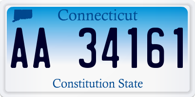 CT license plate AA34161