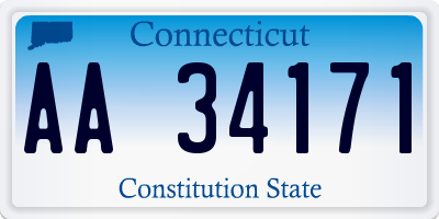 CT license plate AA34171