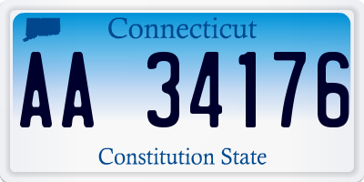CT license plate AA34176