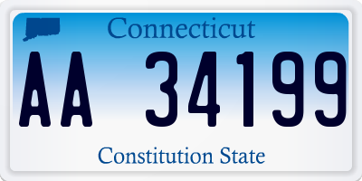 CT license plate AA34199