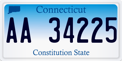 CT license plate AA34225