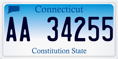 CT license plate AA34255