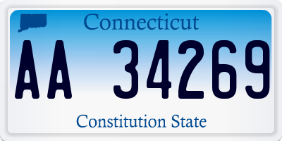 CT license plate AA34269