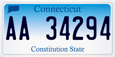 CT license plate AA34294