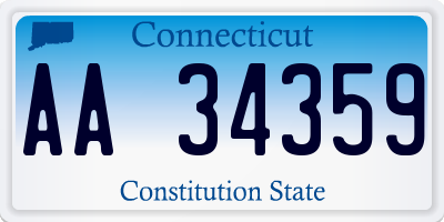 CT license plate AA34359