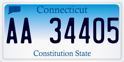 CT license plate AA34405