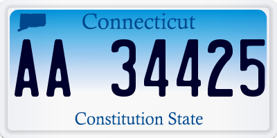 CT license plate AA34425