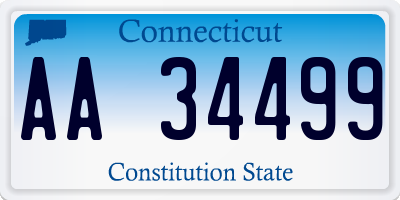 CT license plate AA34499