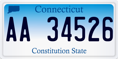 CT license plate AA34526