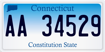 CT license plate AA34529