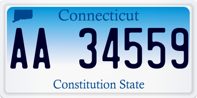 CT license plate AA34559