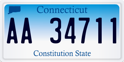 CT license plate AA34711