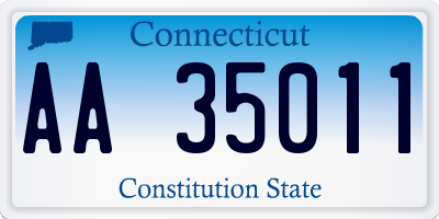 CT license plate AA35011