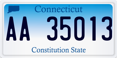 CT license plate AA35013
