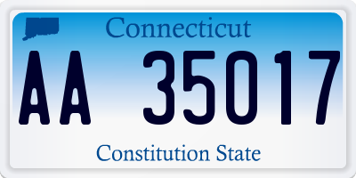 CT license plate AA35017