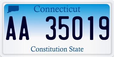 CT license plate AA35019