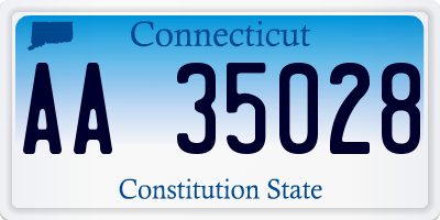 CT license plate AA35028