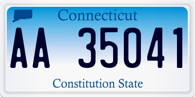 CT license plate AA35041