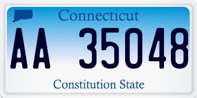 CT license plate AA35048