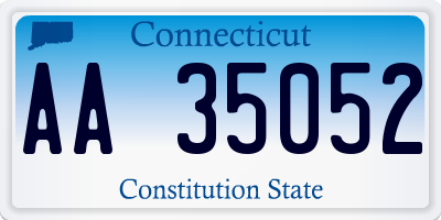 CT license plate AA35052