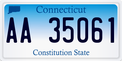 CT license plate AA35061