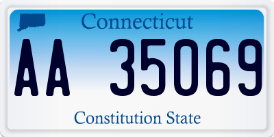 CT license plate AA35069