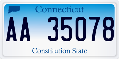 CT license plate AA35078