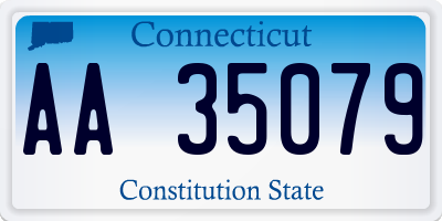 CT license plate AA35079
