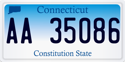 CT license plate AA35086
