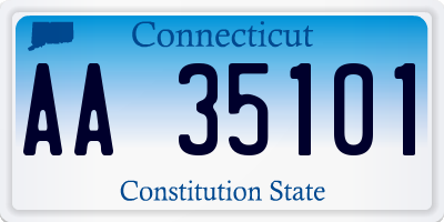 CT license plate AA35101