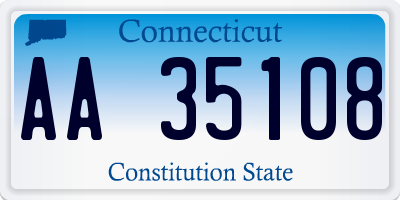 CT license plate AA35108