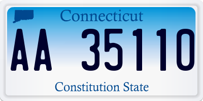 CT license plate AA35110