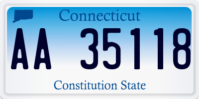 CT license plate AA35118