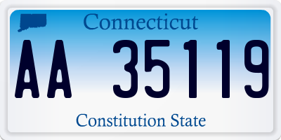 CT license plate AA35119