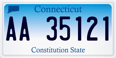 CT license plate AA35121