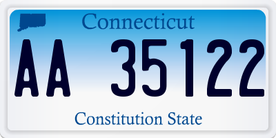 CT license plate AA35122