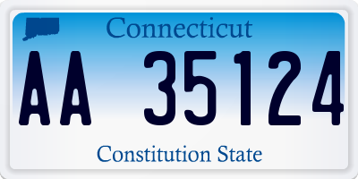 CT license plate AA35124