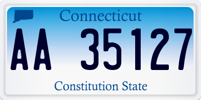 CT license plate AA35127