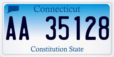 CT license plate AA35128