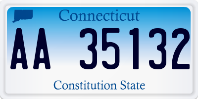 CT license plate AA35132