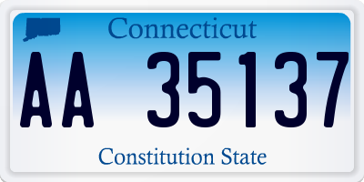 CT license plate AA35137