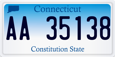 CT license plate AA35138